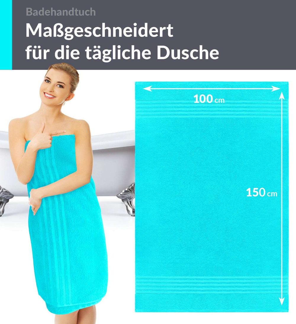 Saunahandtuch 80x200 cm Türkis - Lagunen