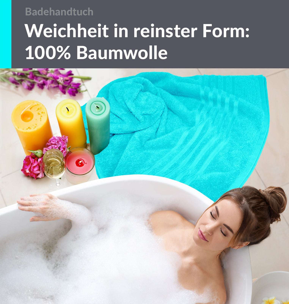 Badetuch 100x150 cm Türkis - Lagunen