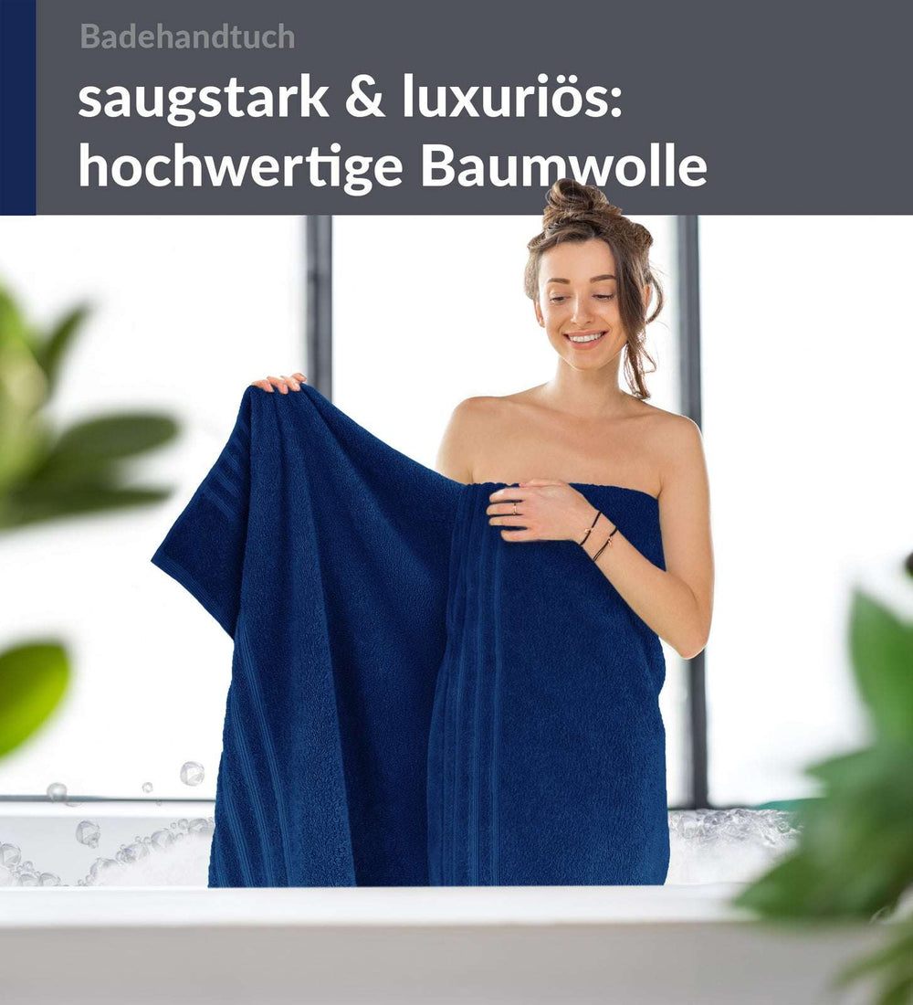 Saunahandtuch 80x200 cm Blau - Marine