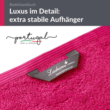 Duschtuch groß 100x150 cm 2er Set Rot - Rhabarber
