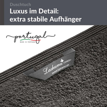 Duschtuch 70x140 cm 2er Set Grau - Anthrazit