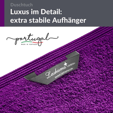 Duschtuch 70x140 cm 2er Set  Lila - Aubergine