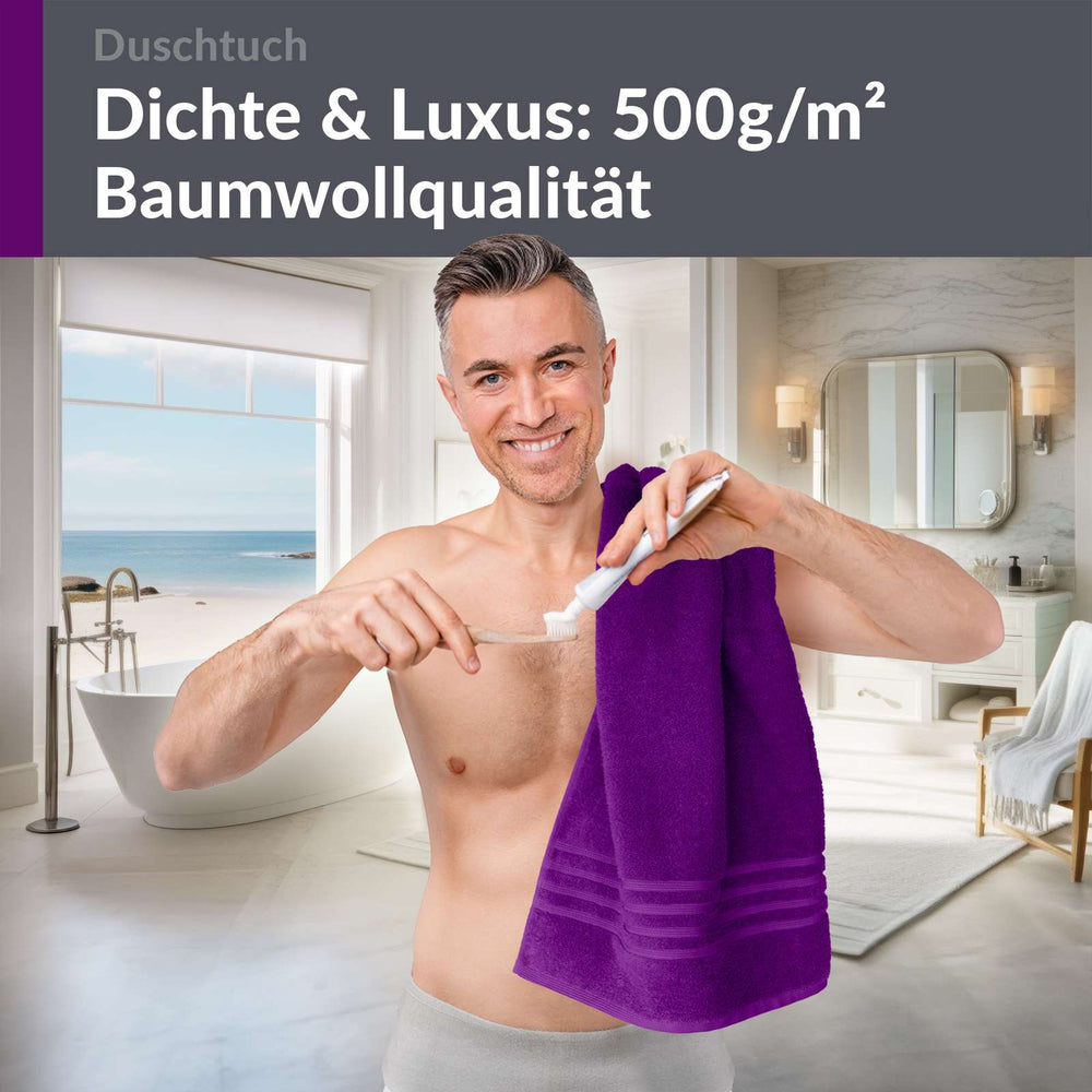 Duschhandtuch 70x140 cm Lila - Aubergine