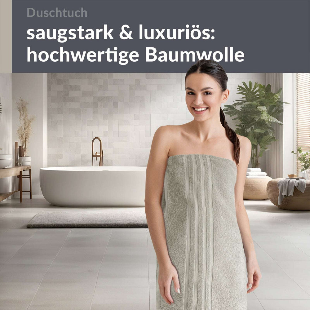 Duschhandtuch 70x140 cm Grau - Kiesel