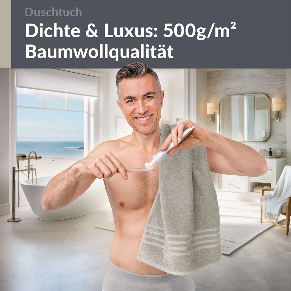 Duschhandtuch 70x140 cm Grau - Kiesel