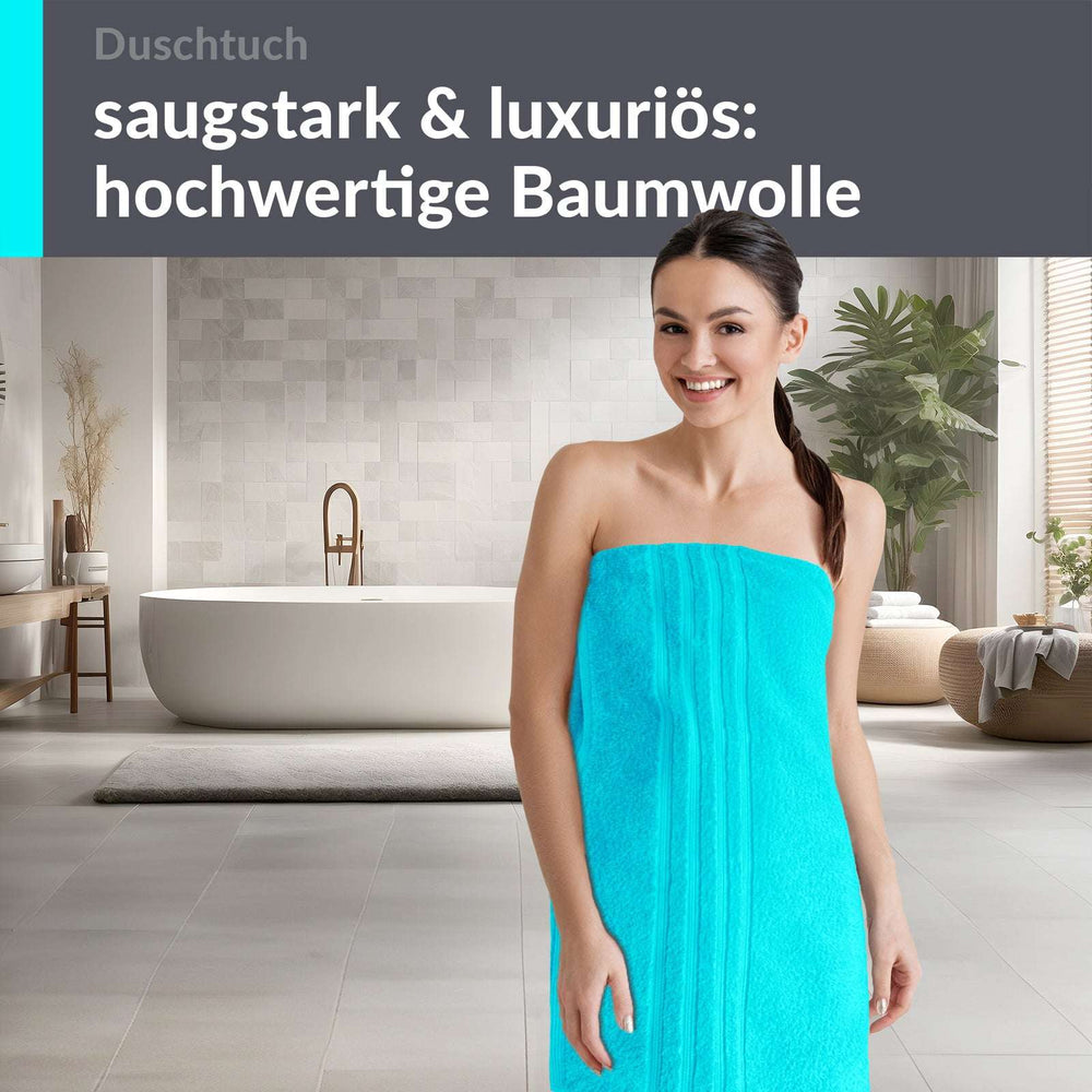 Duschhandtuch 70x140 cm Türkis - Lagunen