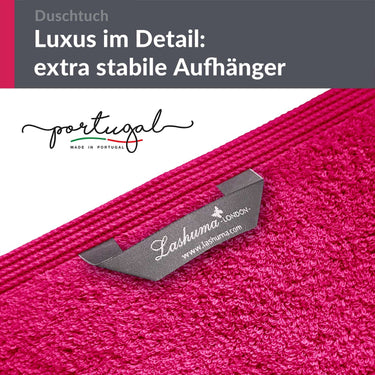 Duschtuch 70x140 cm 2er Set Rot - Rhabarber