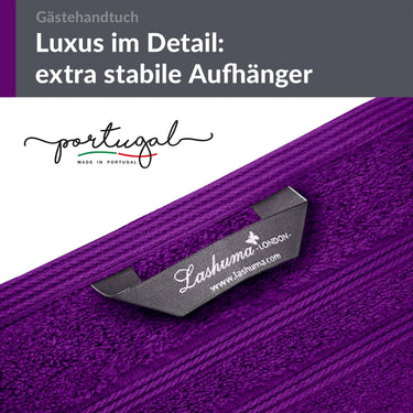 Gästehandtücher Set 30x50 cm 4 Stück Lila - Aubergine