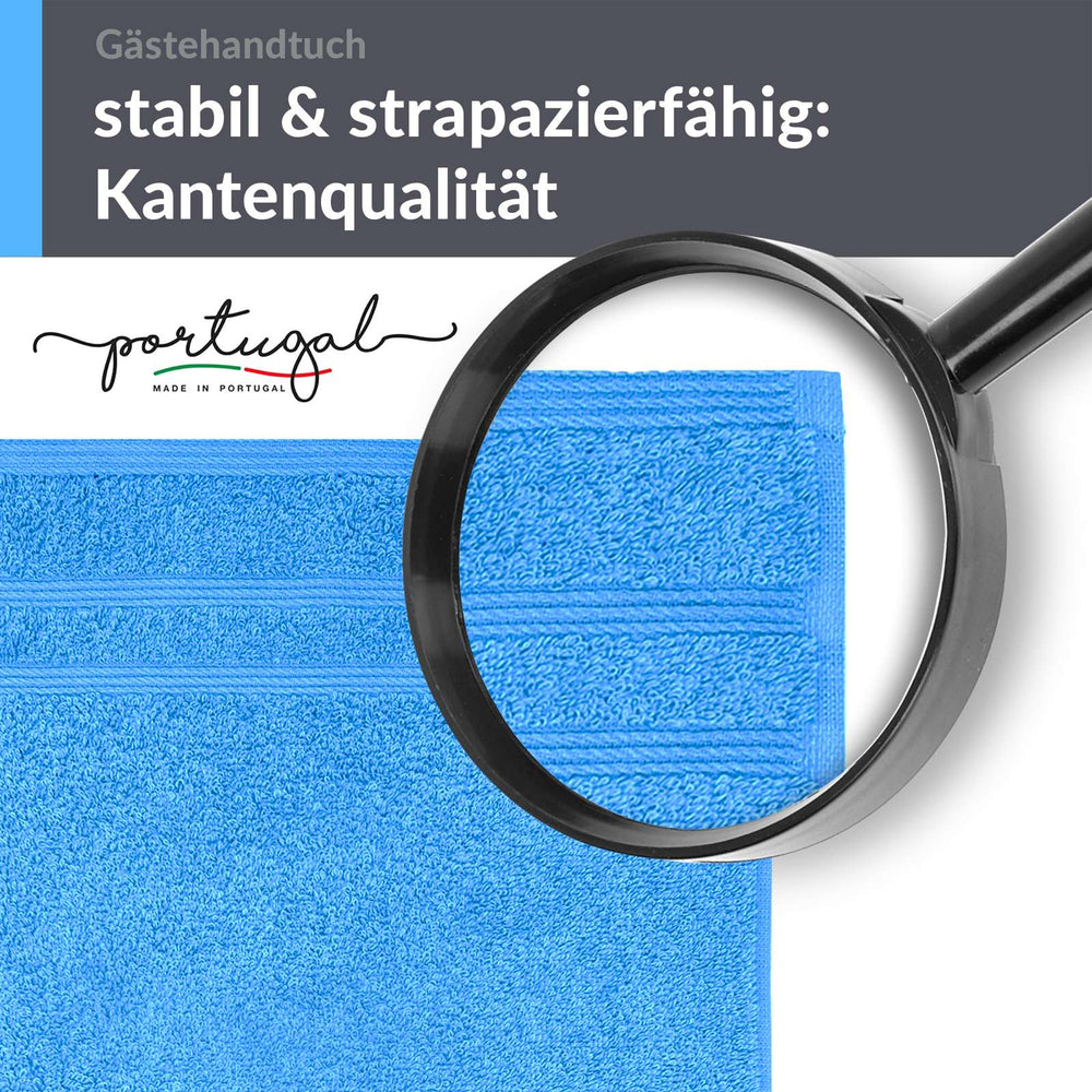 Gästehandtücher Set 30x50 cm 4 Stück Blau - Capri
