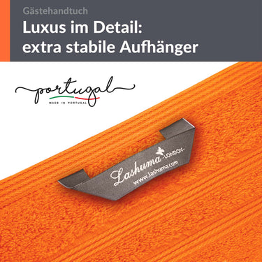 Gästehandtücher Set 30x50 cm 4 Stück Orange - Clementinen