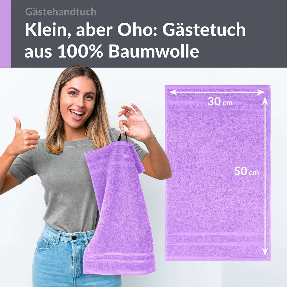 Gästehandtücher 30x50 cm Lila - Flieder