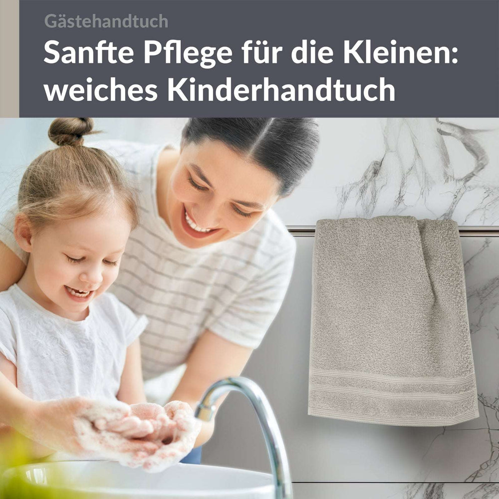 Gästehandtücher 30x50 cm Grau - Kiesel