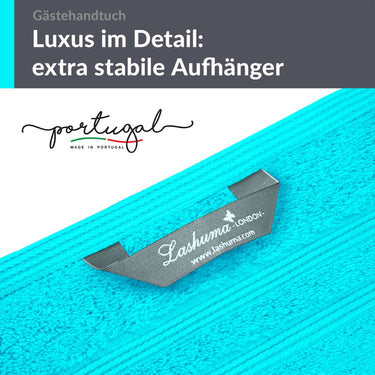 Gästehandtücher Set 30x50 cm 4 Stück Türkis - Lagunen