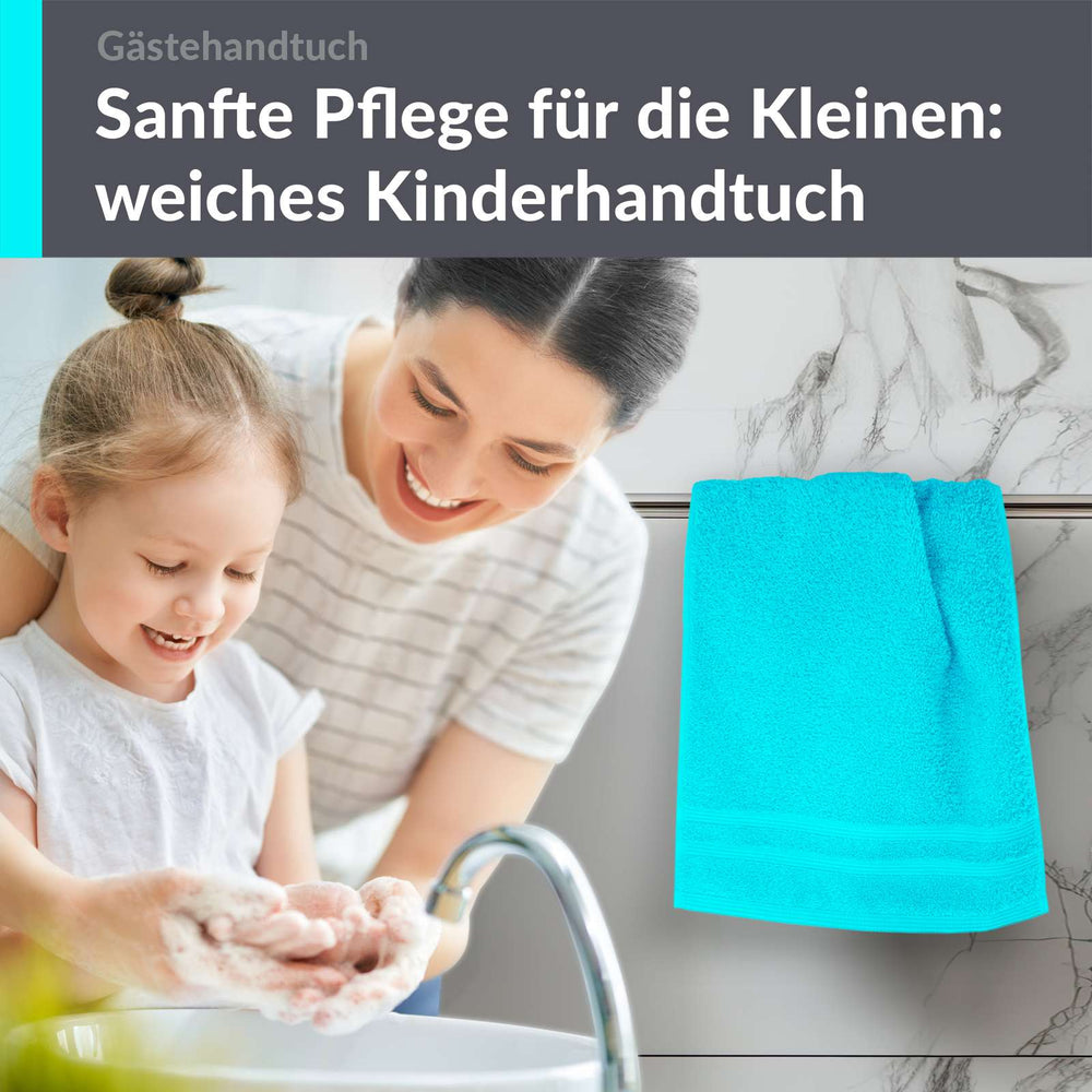 Gästehandtücher 30x50 cm Türkis - Lagunen
