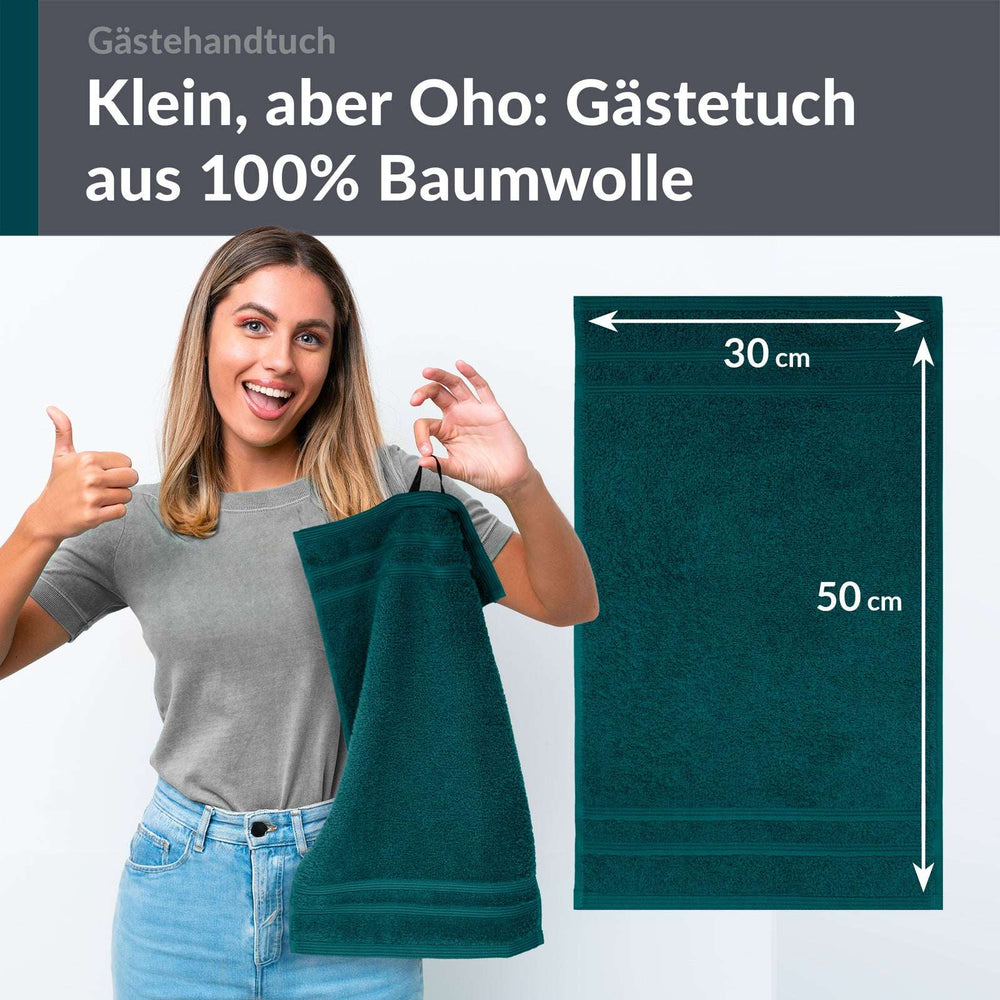Gästehandtücher 30x50 cm Grün - Opal