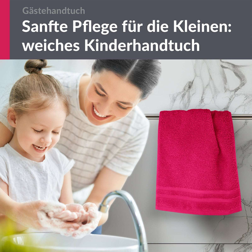Gästehandtücher 30x50 cm Rot - Rhabarber