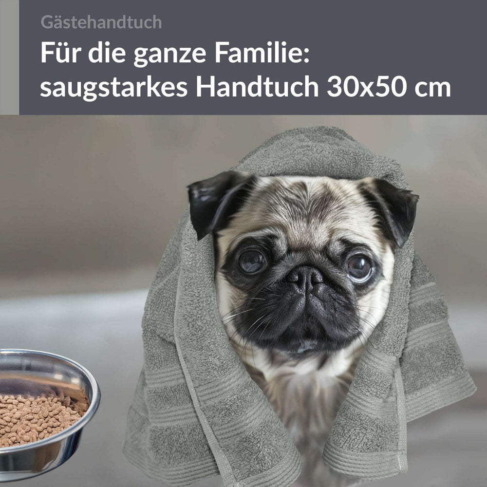 Gästehandtücher 30x50 cm Grau - Stein