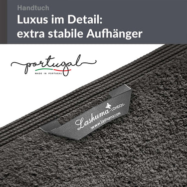 Handtuch 50x100 cm 2er Set Grau - Anthrazit