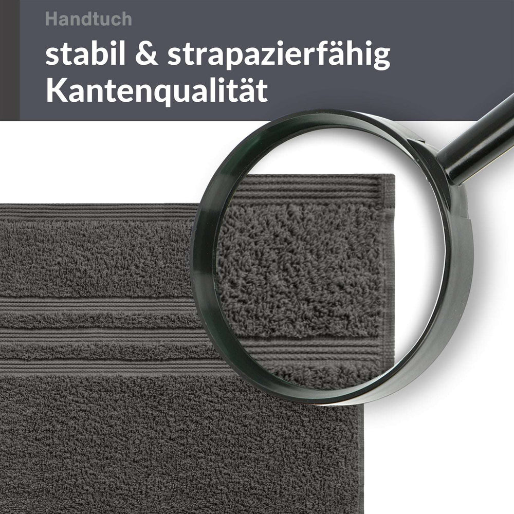 Handtuch 50x100 cm Grau - Anthrazit