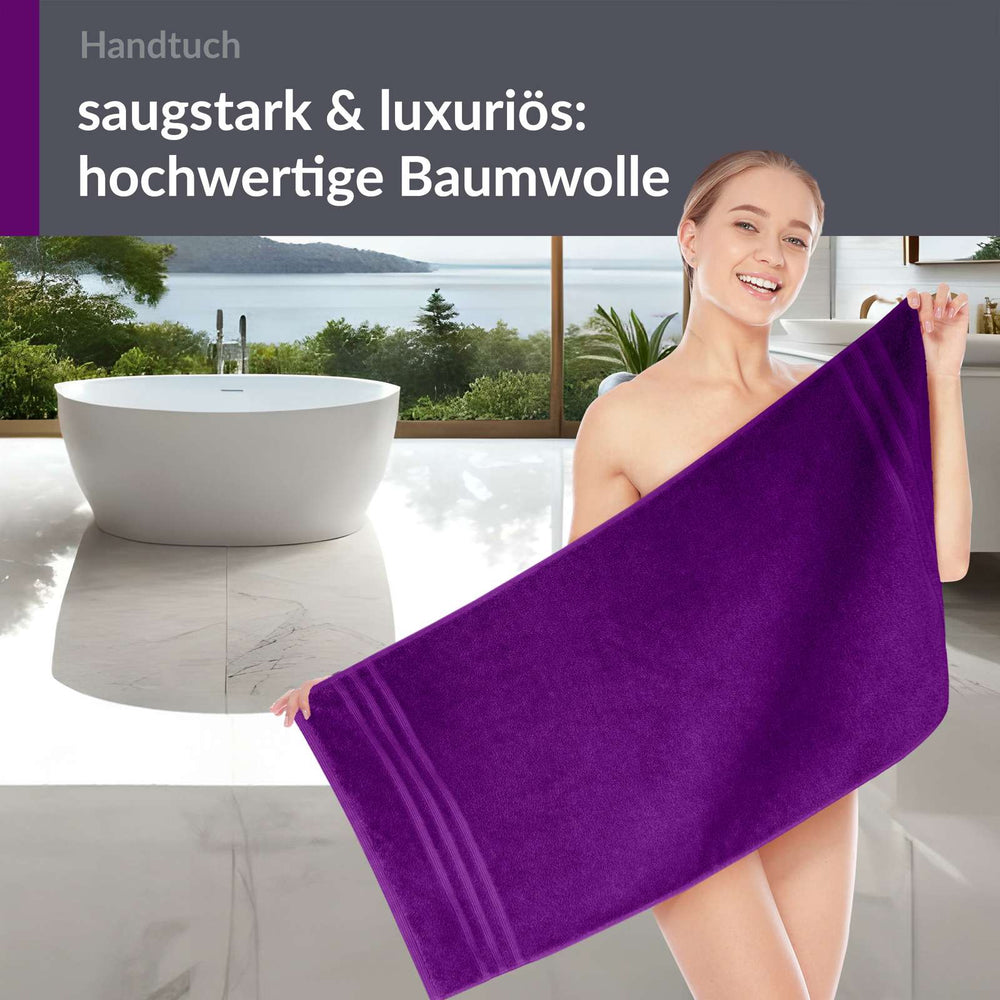 Handtuch 50x100 cm Lila - Aubergine