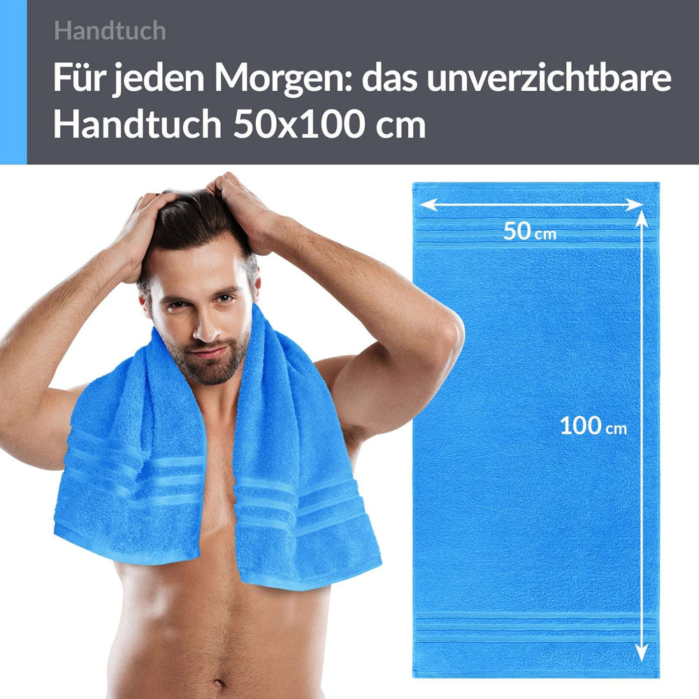 Handtuch 50x100 cm Blau - Capri
