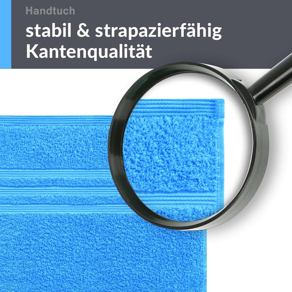 4er Handtücher Set 50x100 cm Baumwolle Blau - Capri