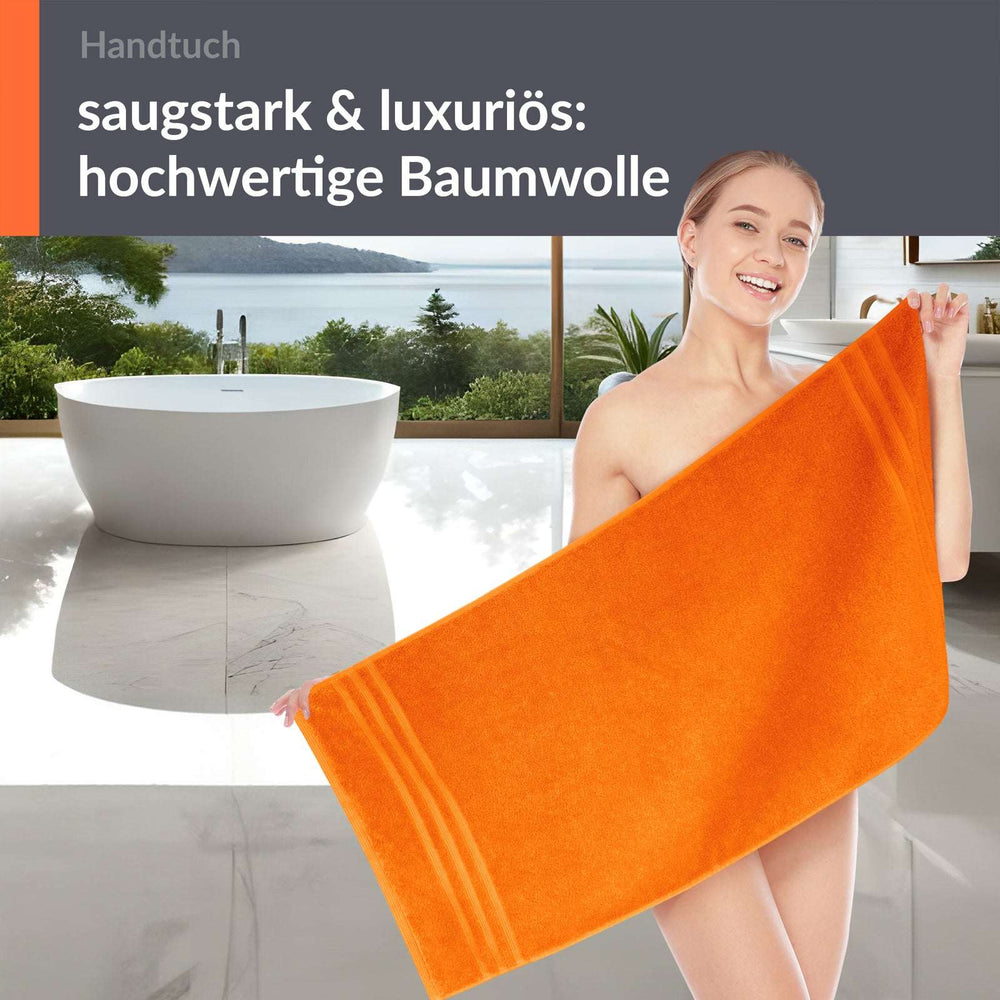Handtuch 50x100 cm Orange - Clementinen