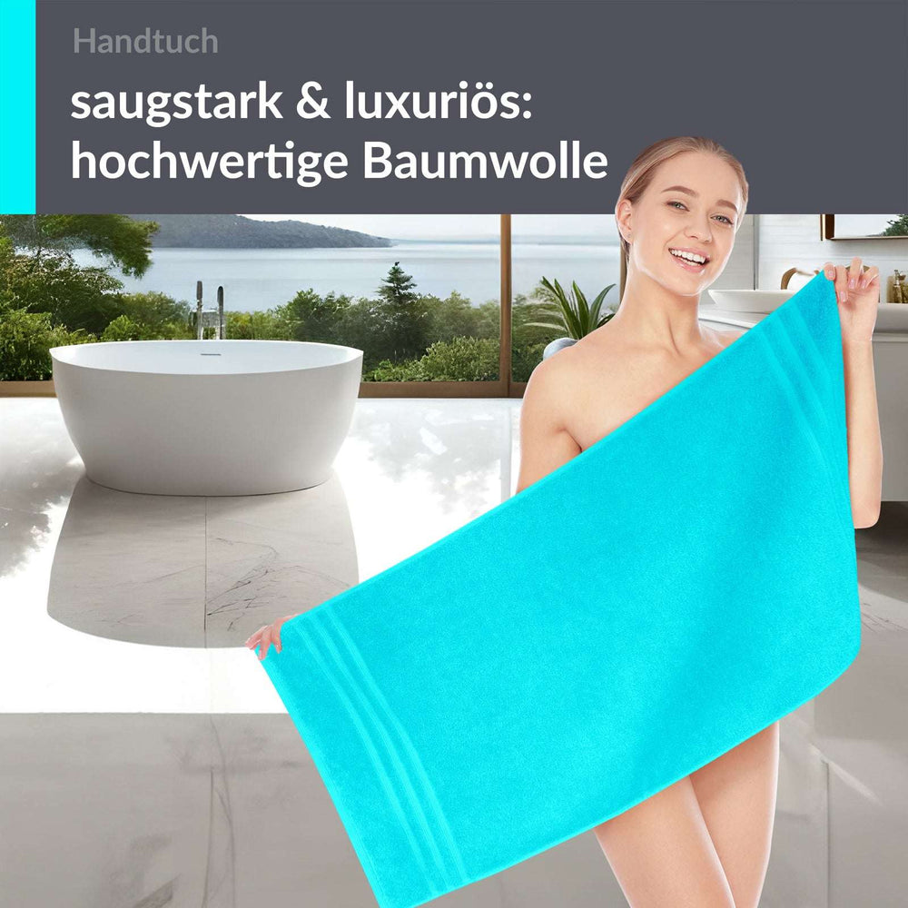 Handtuch 50x100 cm Türkis - Lagunen