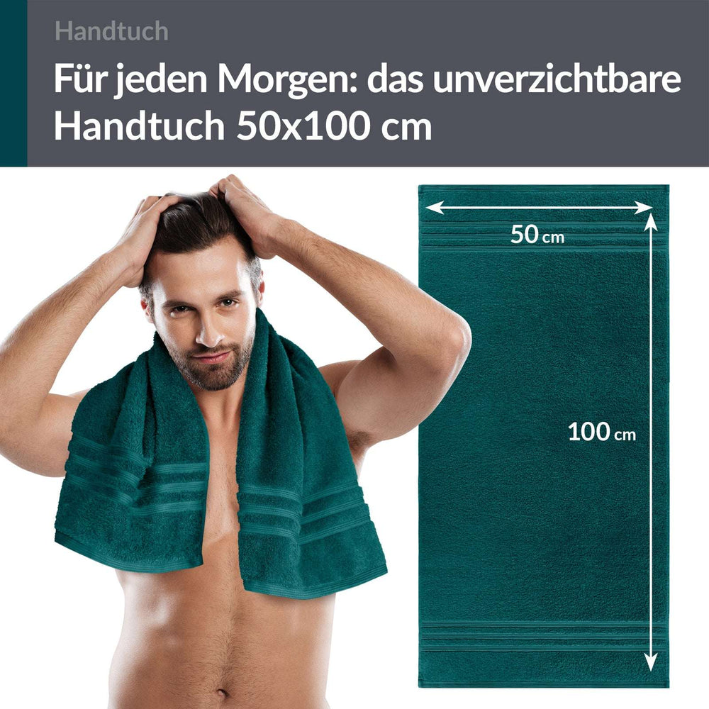Handtuch 50x100 cm Grün - Opal