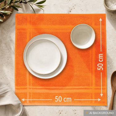 Küchenhandtücher Set 50x50 cm Orange - Clementinen