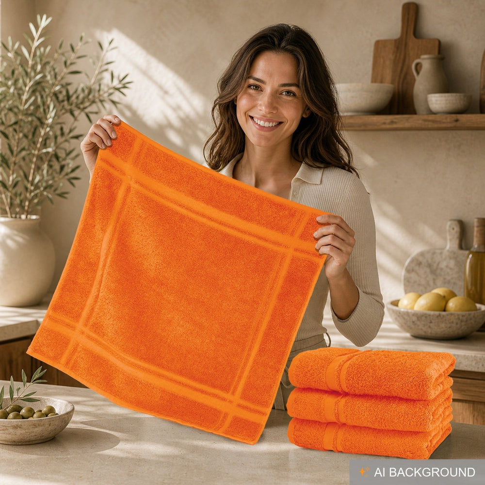 Küchenhandtücher Set 50x50 cm Orange - Clementinen