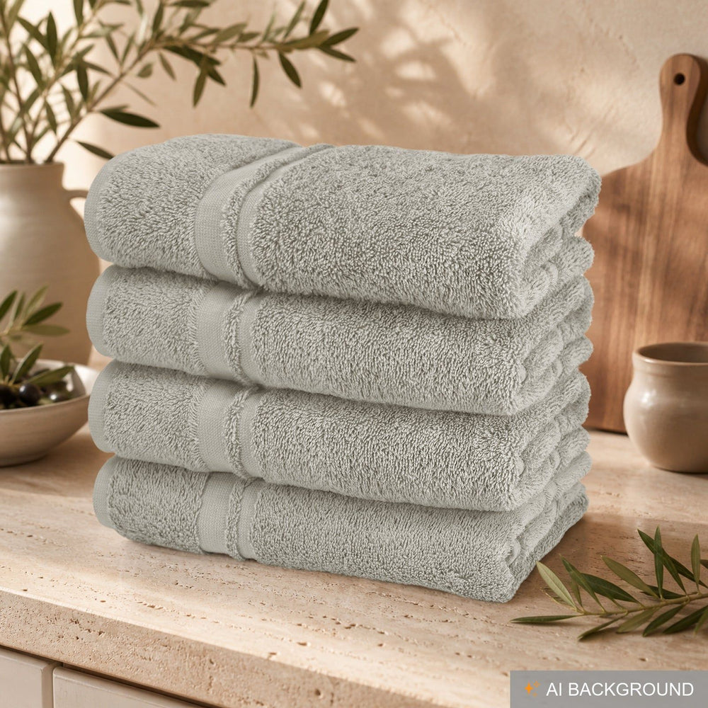 Küchenhandtücher Set 50x50 cm Grau - Kiesel