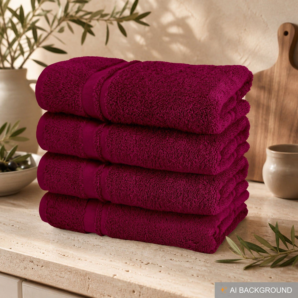 Küchenhandtücher Set 50x50 cm Rot - Kirsch