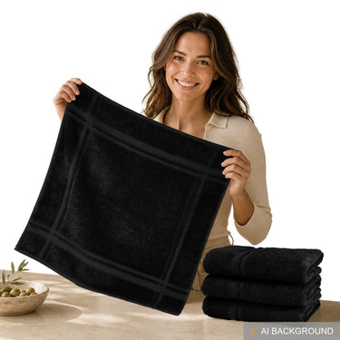 Küchenhandtücher Set 50x50 cm Schwarz