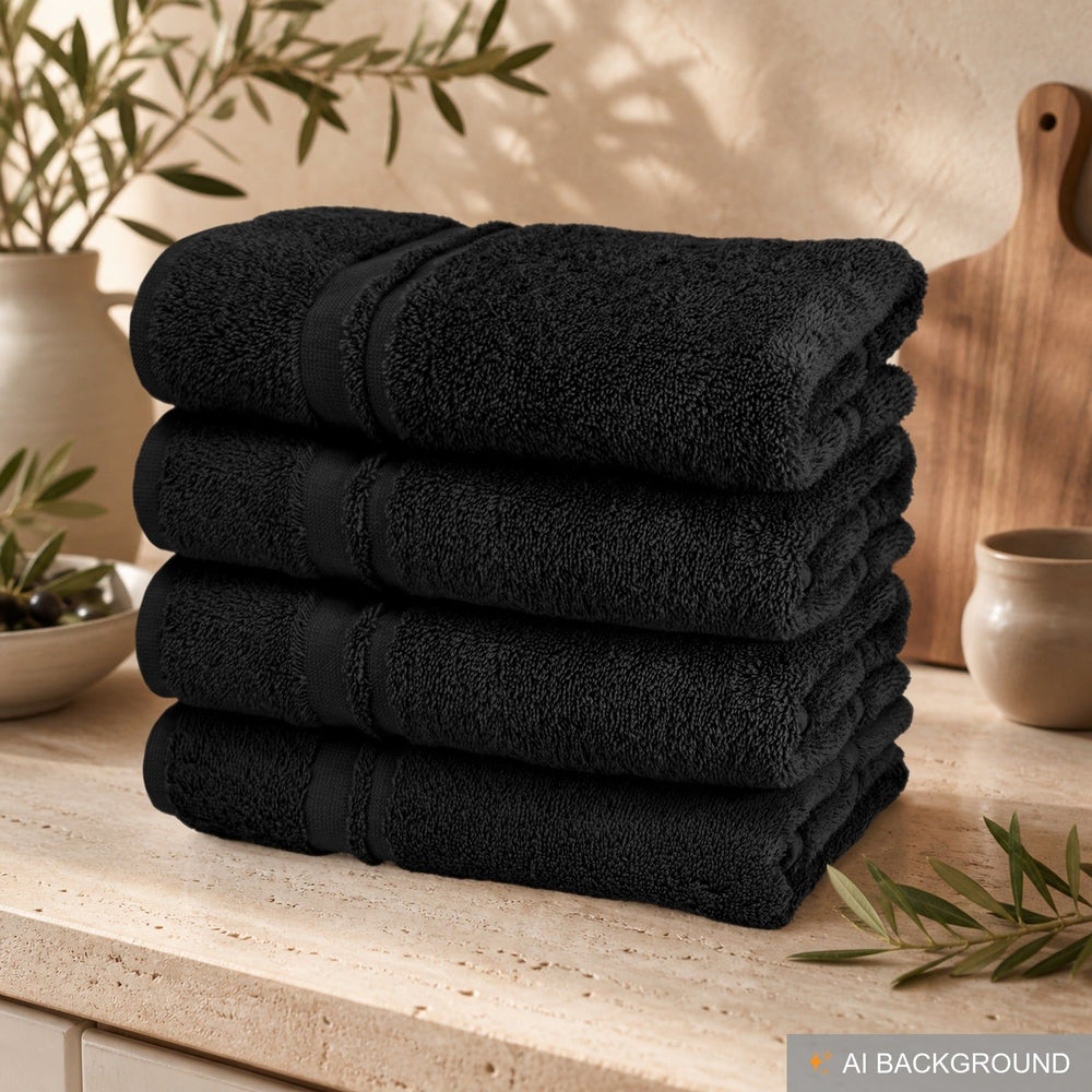 Küchenhandtücher Set 50x50 cm Schwarz