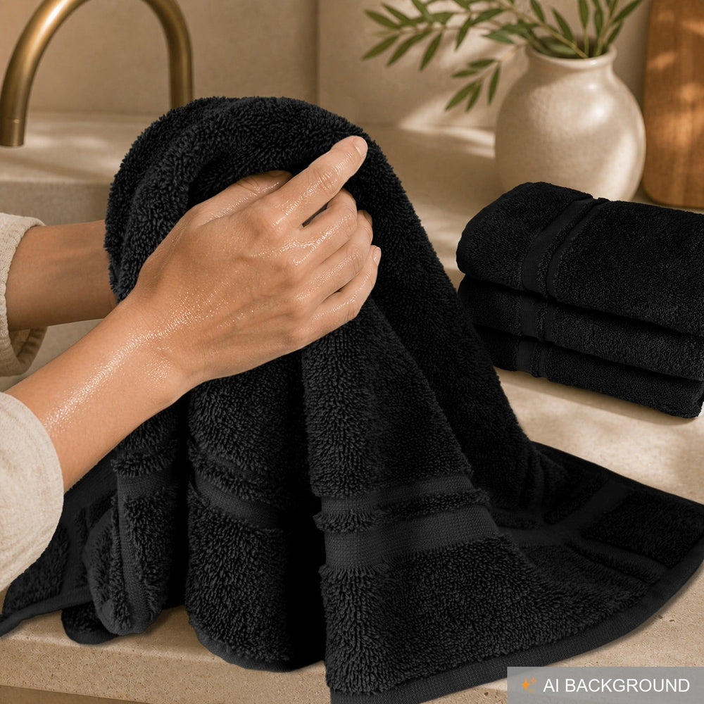 Küchenhandtücher Set 50x50 cm Schwarz