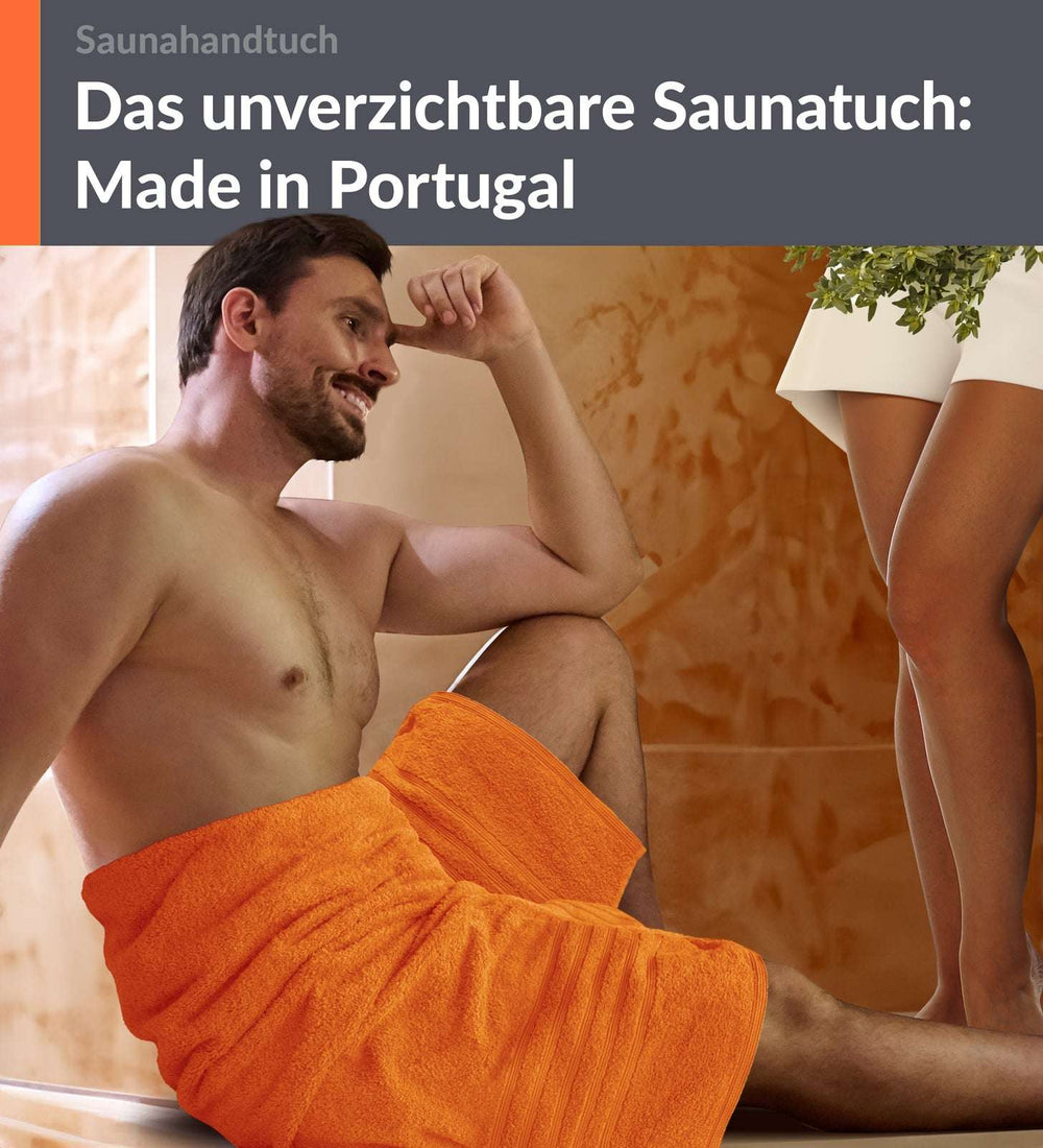 Saunahandtuch 80x200 cm Orange - Clementinen
