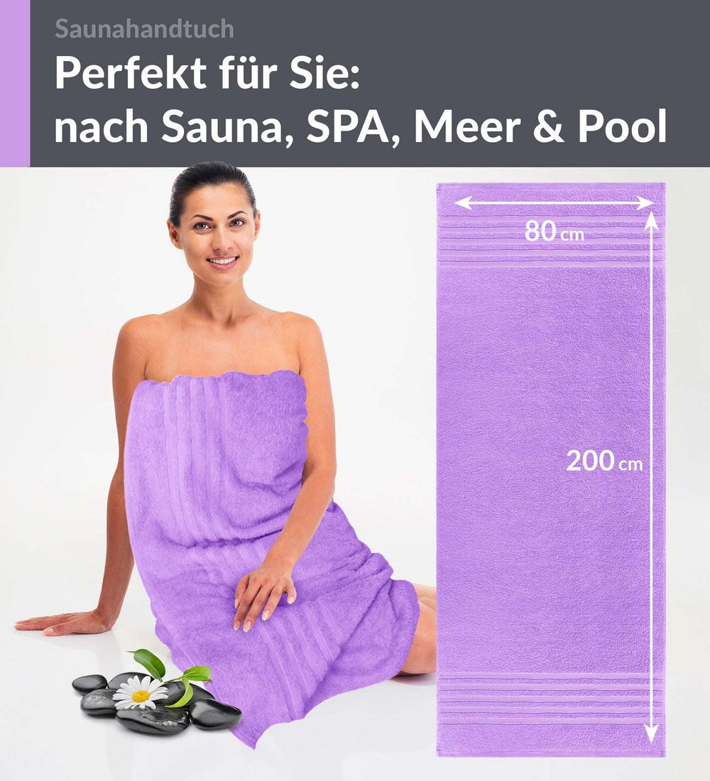 Saunahandtuch 80x200 cm Lila - Flieder