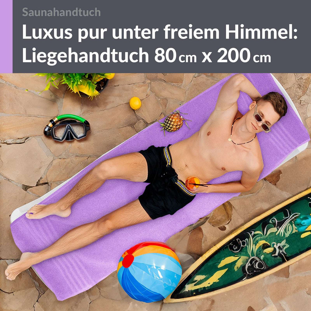 Saunahandtuch 80x200 cm Lila - Flieder