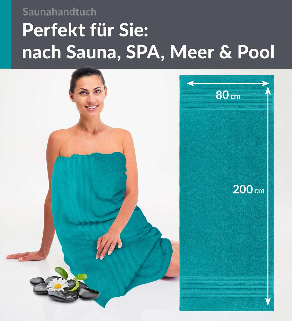 Saunahandtuch 80x200 cm Grün - Nautic
