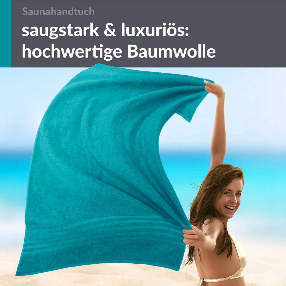 Badetuch groß 100x200 cm Grün - Nautic