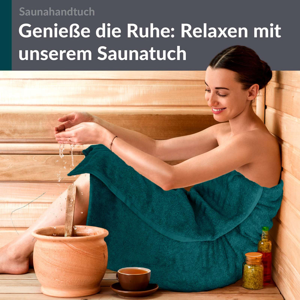 Saunahandtuch extra lang 80x220 cm Grün - Opal