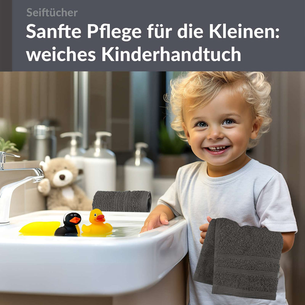 Waschlappen 30x30 cm 2er Set Grau - Anthrazit
