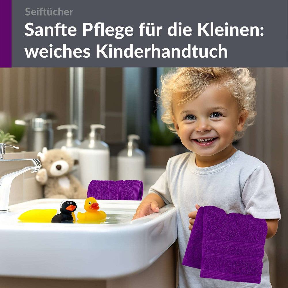 Waschlappen 30x30 cm 2er Set  Lila - Aubergine
