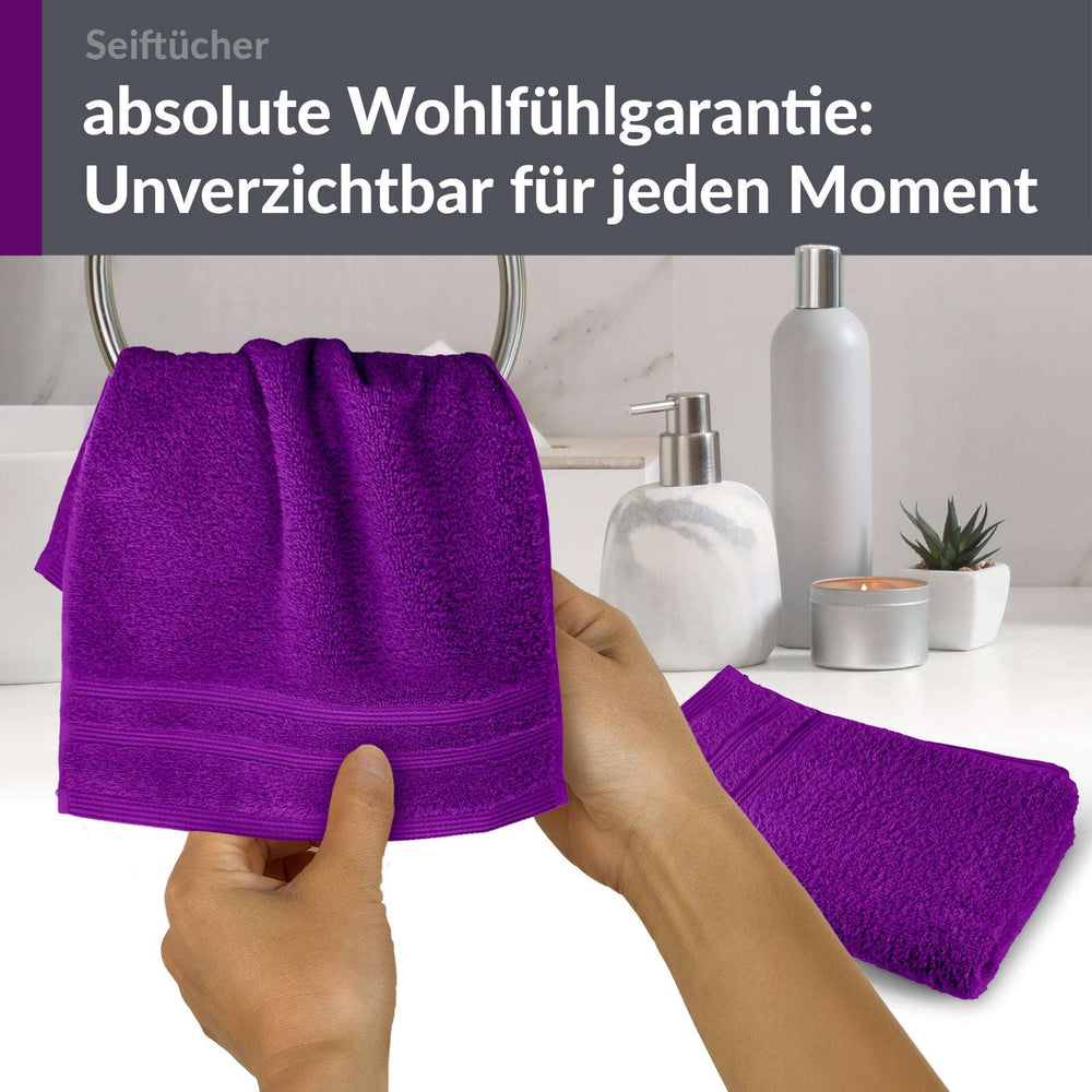 Waschlappen 30x30 cm 2er Set  Lila - Aubergine
