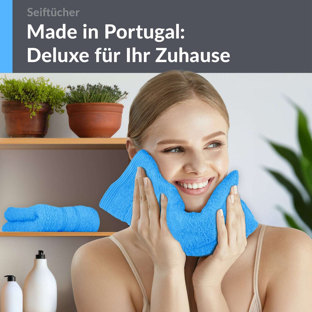 Waschlappen 30x30 cm 2er Set Blau - Capri