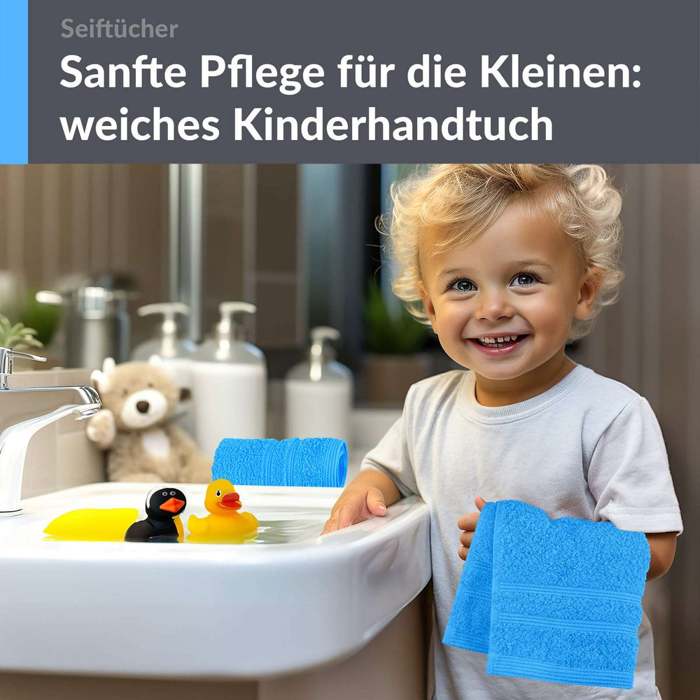 Waschlappen 30x30 cm 2er Set Blau - Capri
