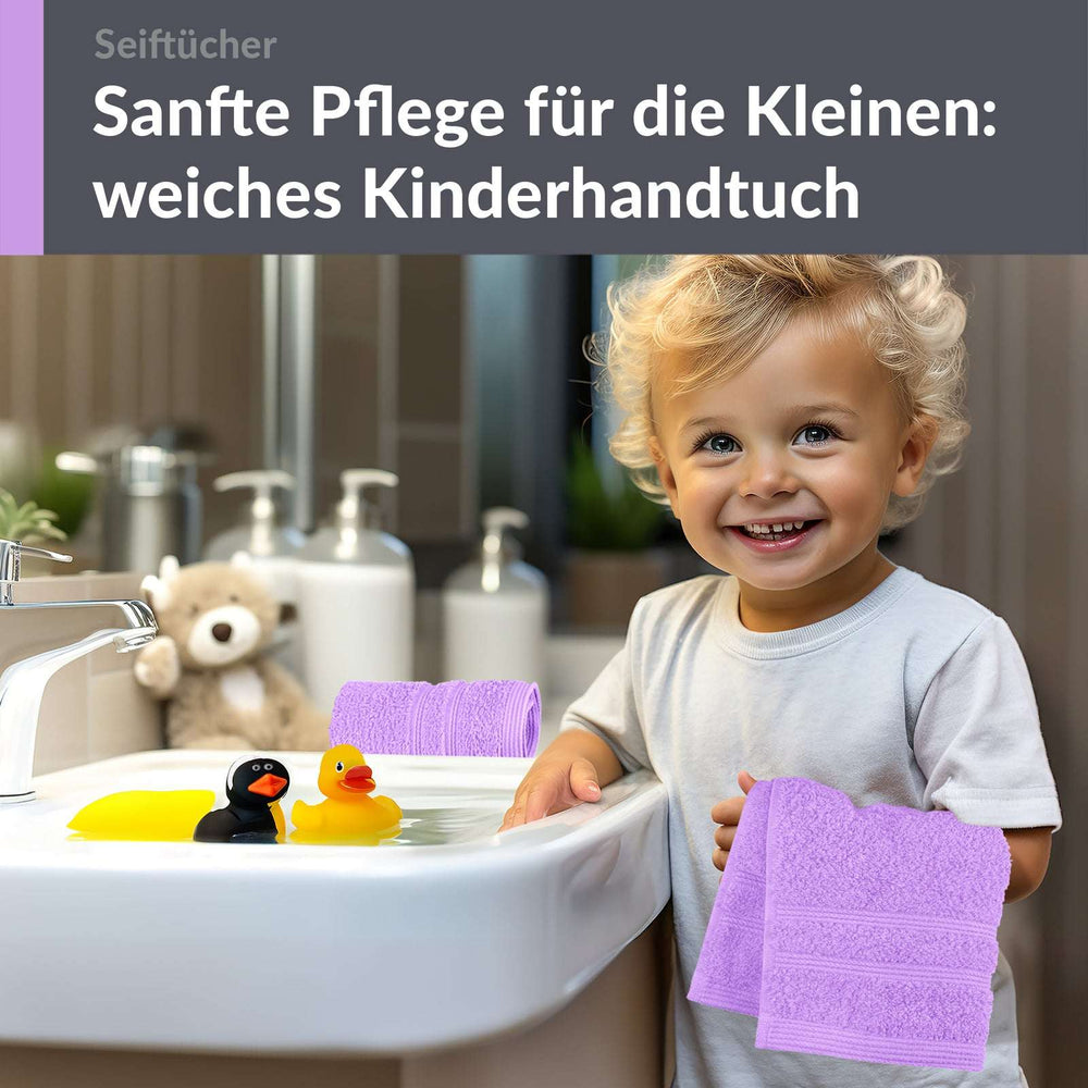 Waschlappen 30x30 cm 2er Set Lila - Flieder