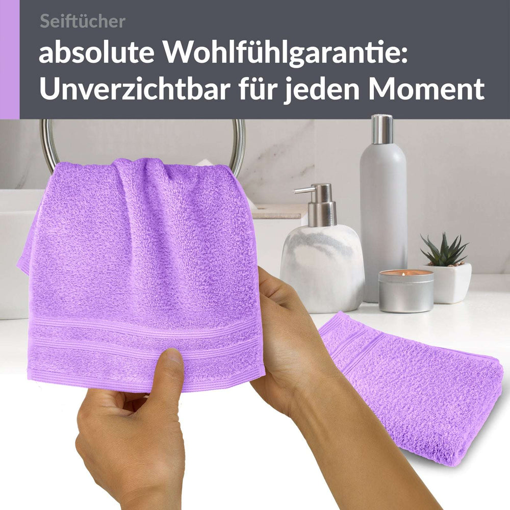 Waschlappen 30x30 cm 2er Set Lila - Flieder