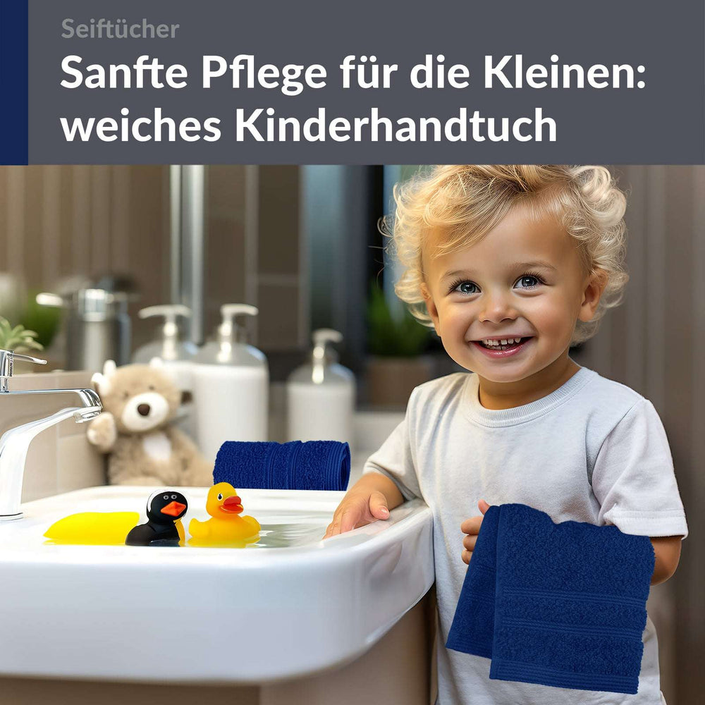 Waschlappen 30x30 cm 2er Set Blau - Marine